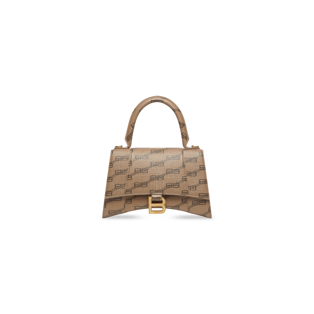 Balenciaga Hourglass Small Handbag-Beige and Brown