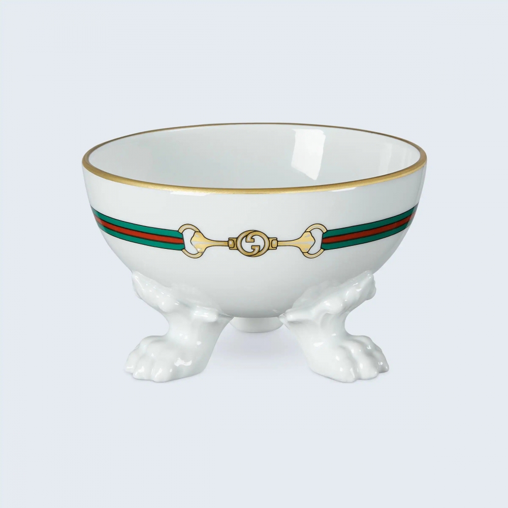 Gucci Pet Interlocking G Horsebit Bowl
