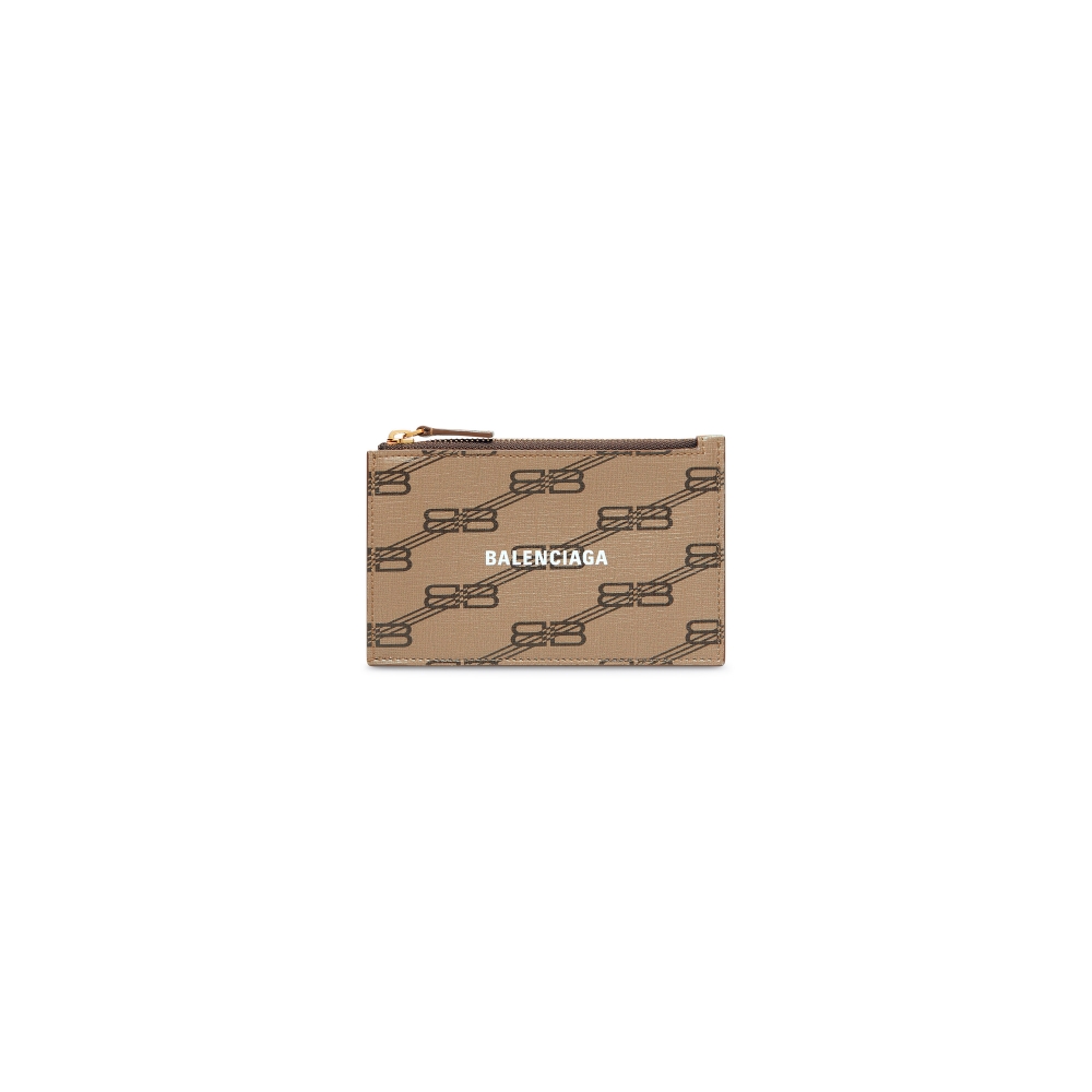 Balenciaga Signature Large Long Coin-Beige and Brown