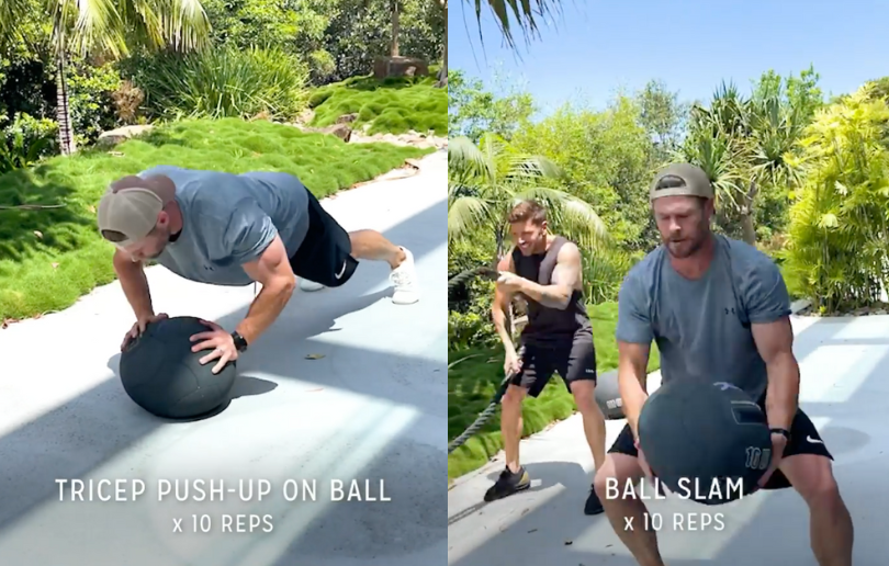 Chris Hemsworth於Instagram上還有完整片段,大家一齊來挑戰。