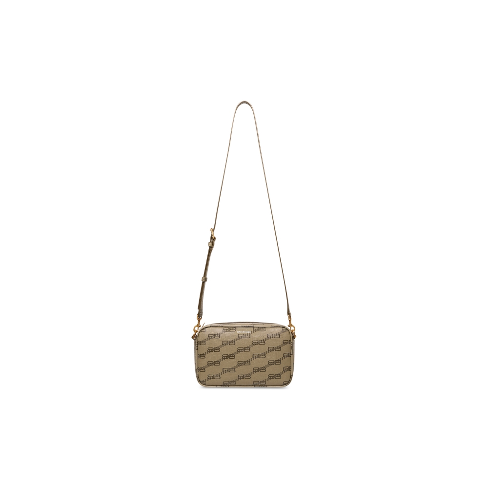 Balenciaga Signature Small Camera Bag-Beige and Brown