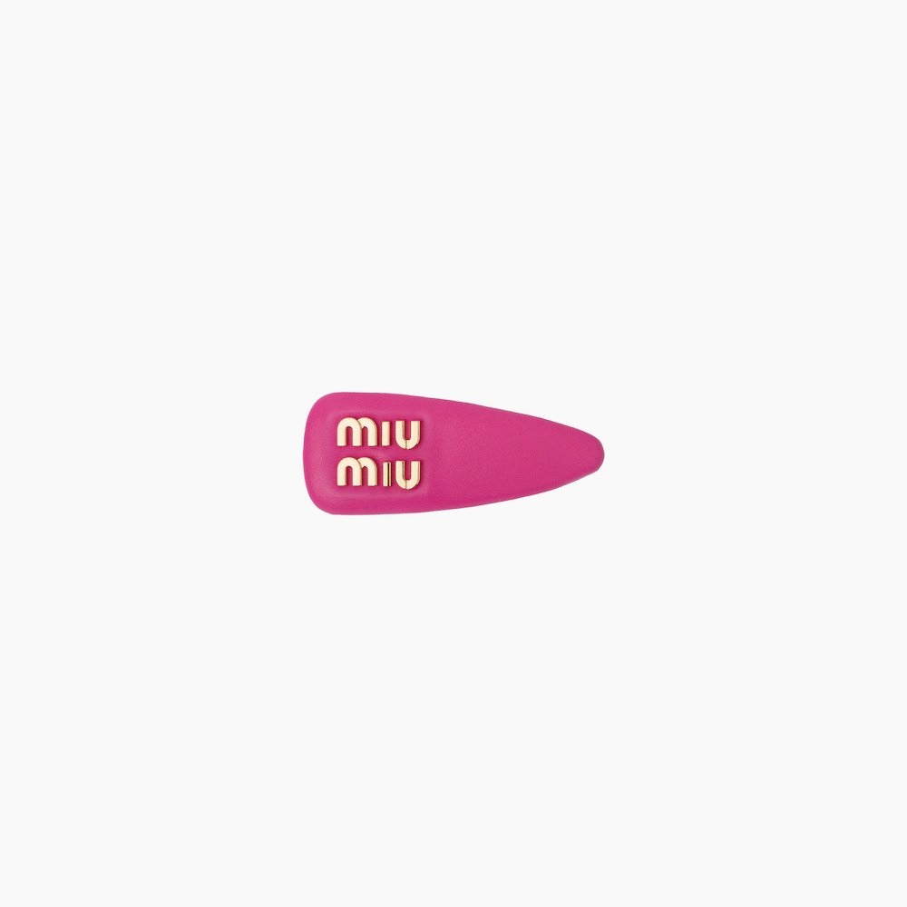 Miu Miu Nappa Leather Hair Clip