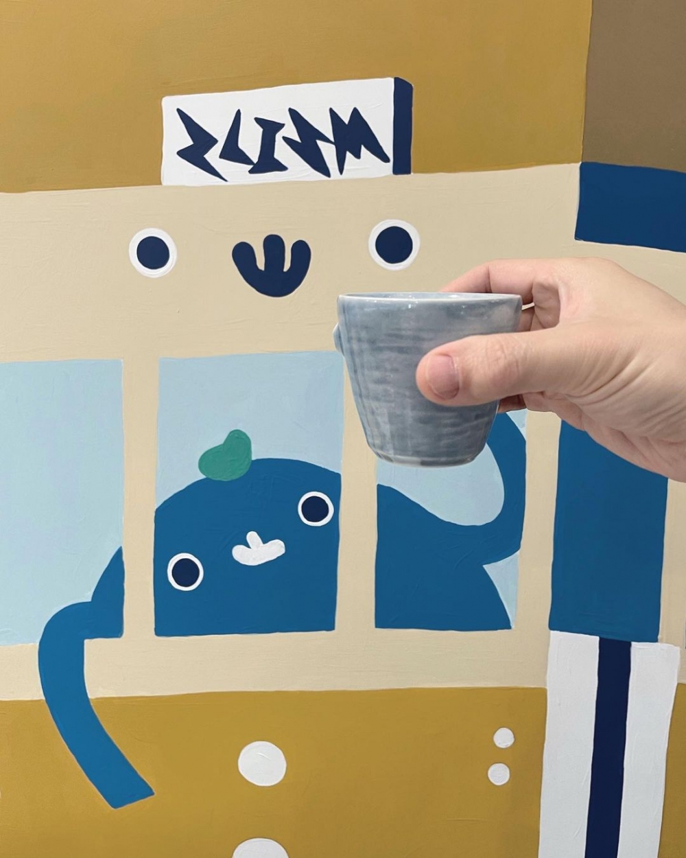 陶瓷咖啡杯也呼應水的理念。