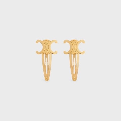 CELINE Set Of 2 Triomphe Snap Hair Clips