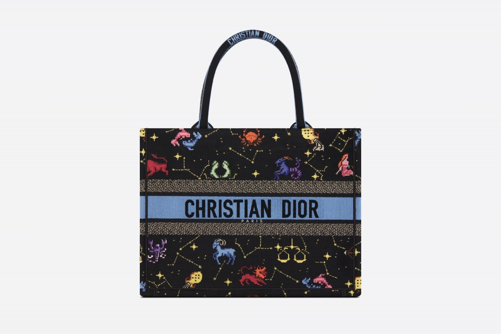 Medium Dior Book Tote-Black