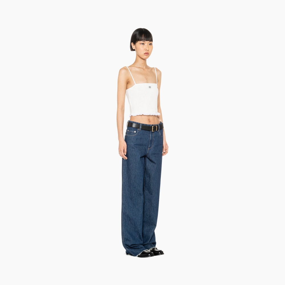 這款Miu Miu Embroidered Ribbed Knit Jersey Top也能是你的選擇。