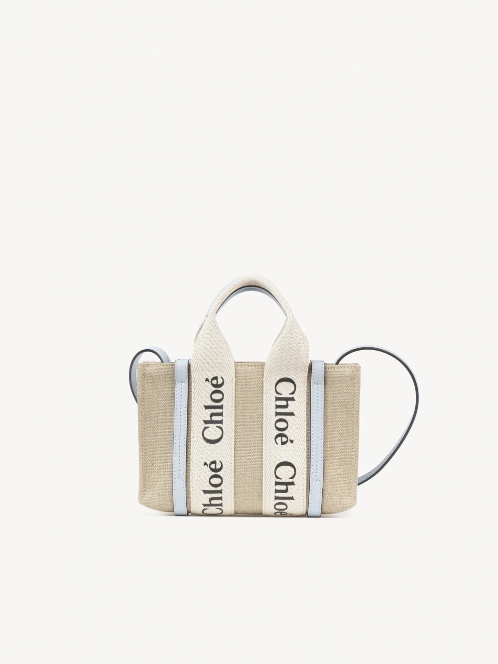 Chloé Mini Woody Tote Bag-Blue