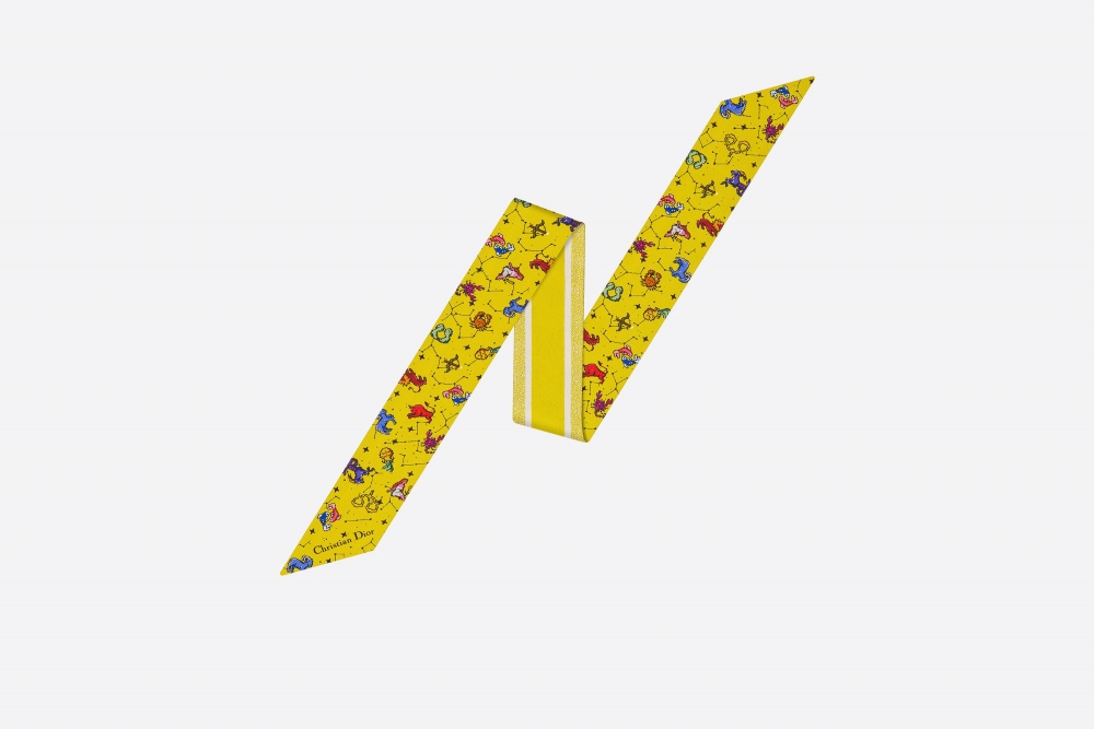 Dior Zodiac Pixel Mitzah Scarf-Yellow