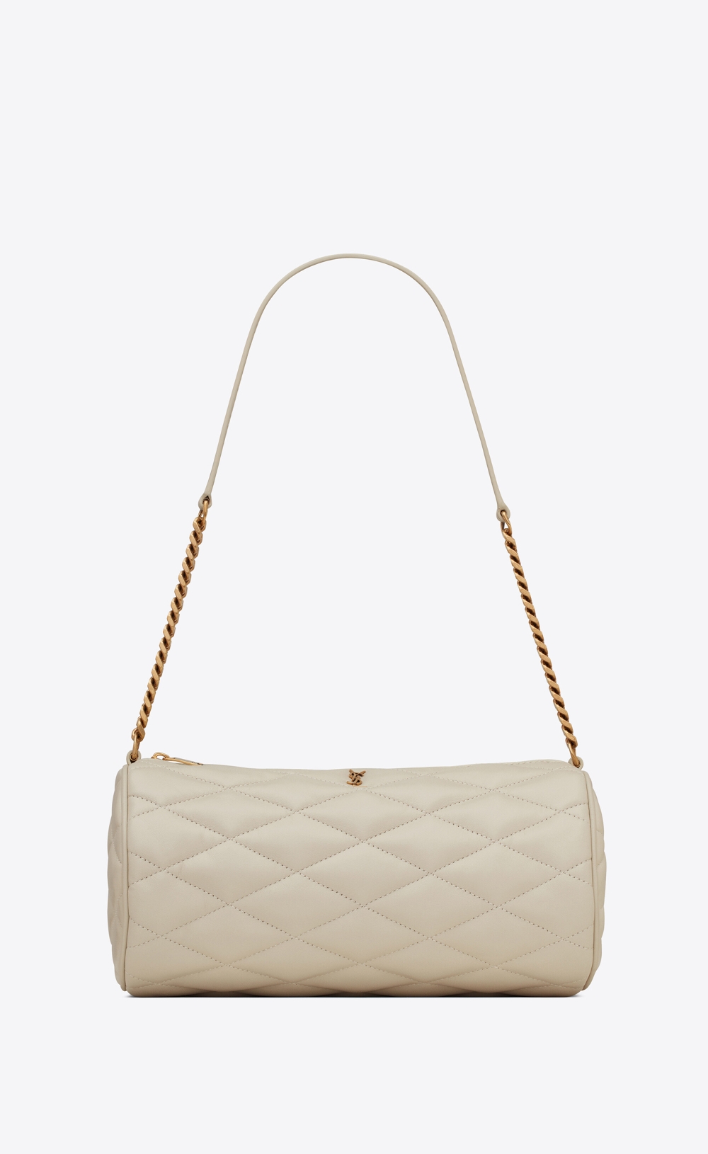 Saint Laurent Sade絎縫羊皮革圓管手袋。
