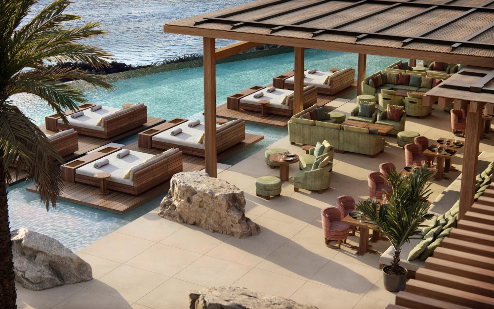 這裡從空間的氛圍就特別營造出度假的感覺。