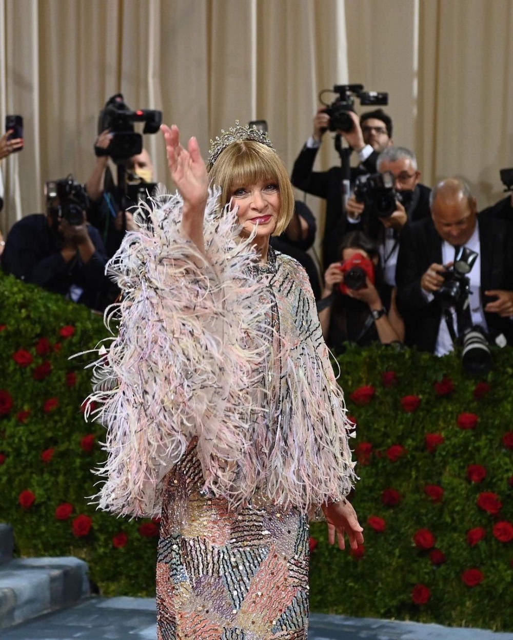 Anna Wintour在2022Met Gala的造型。