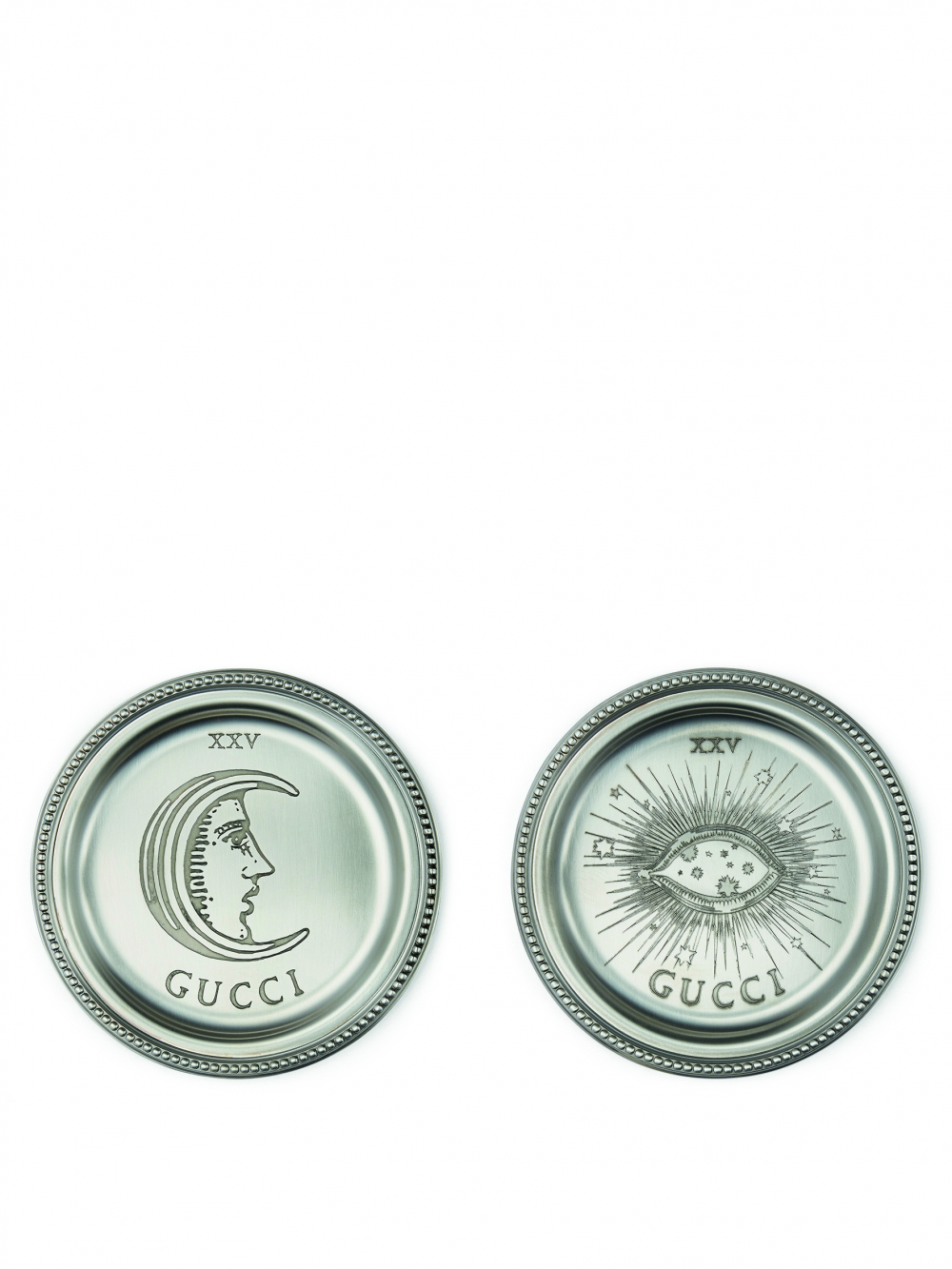 銀色金屬杯墊，一套兩件 HK$3,300