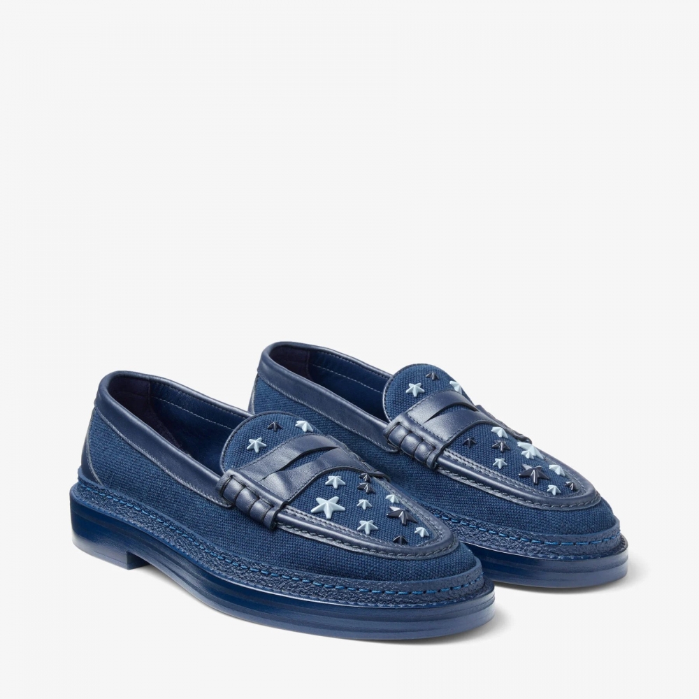 定価147,400円 JIMMY CHOO BUAISOU ローファー 藍染（immy Choo 