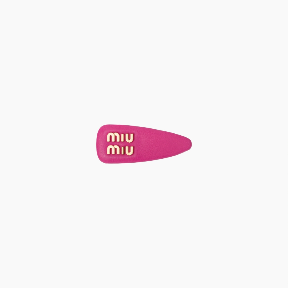 Miu Miu Nappa Leather Hair Clip
