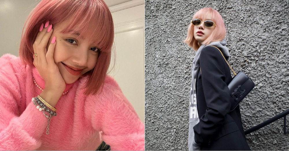 Lisa曾染過2款不同深淺色調的莓果粉,一仙氣,一活潑,各具特色。