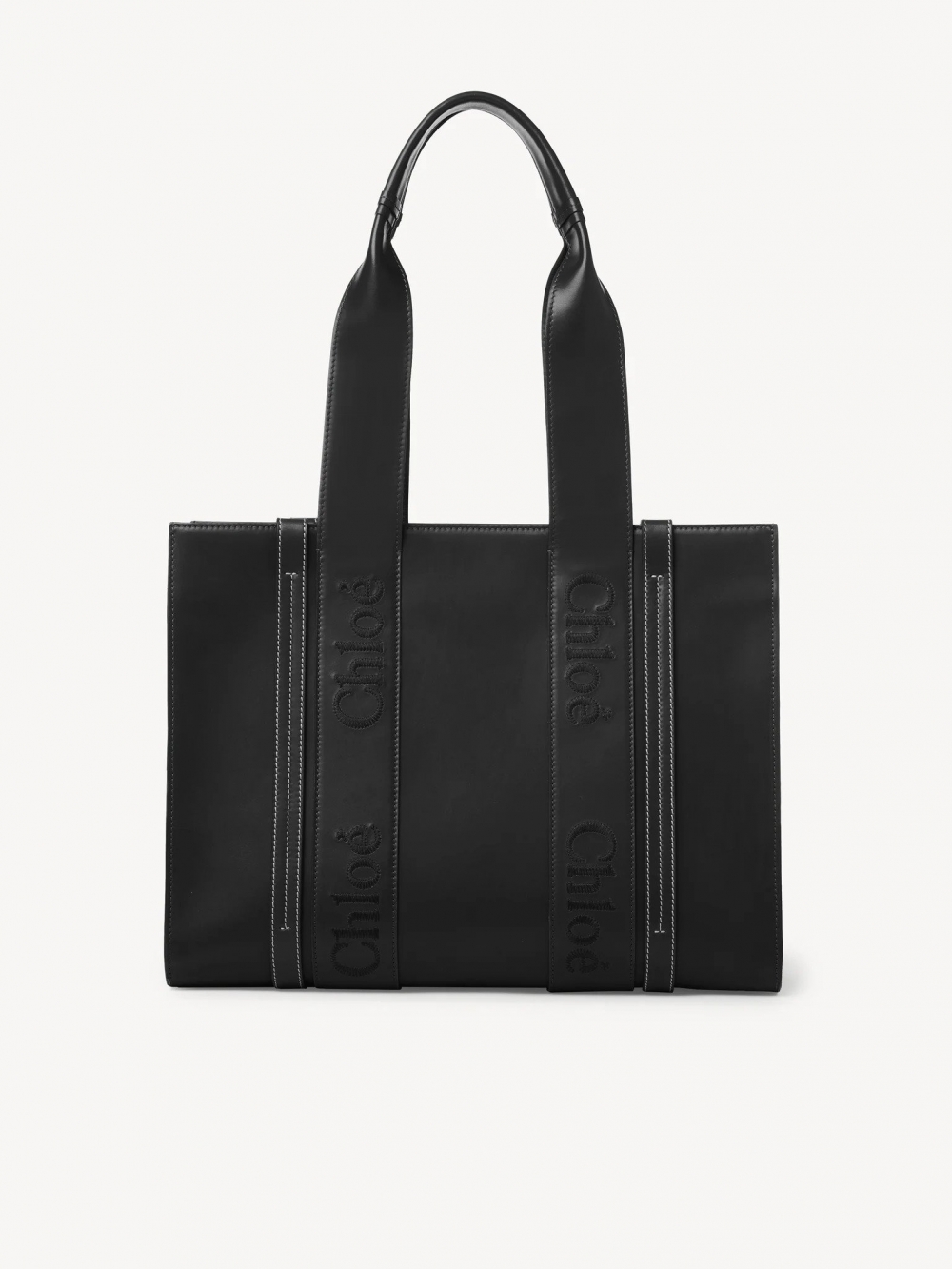 Medium Woody Tote Bag-Black