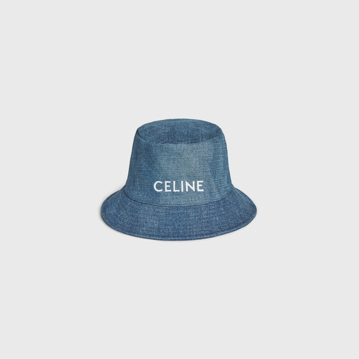 CELINE Bucket Hat In Dark Union Wash Denim Dark Union Wash