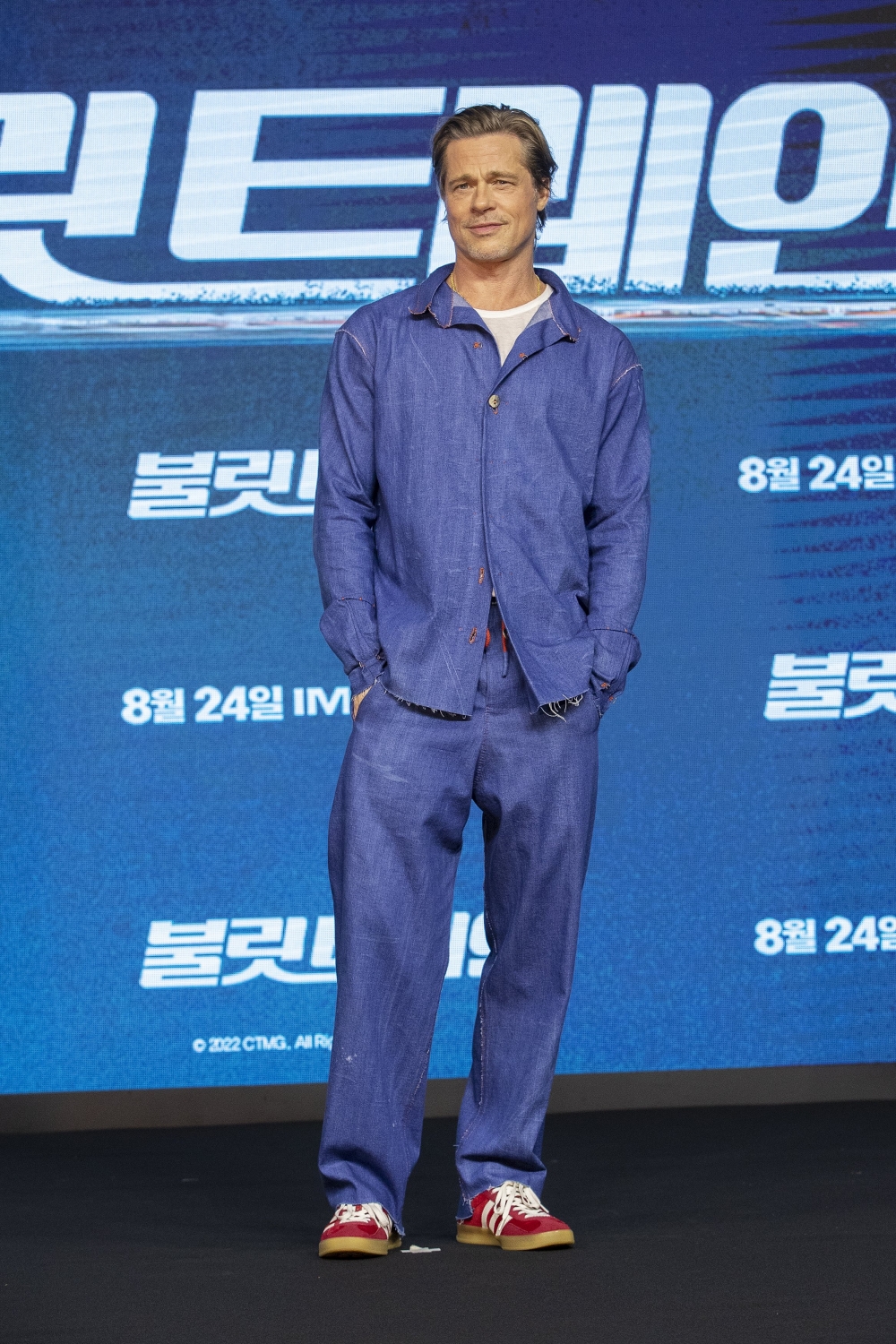 Brad Pitt前往首爾參加《Bullet Train》新聞發佈會。