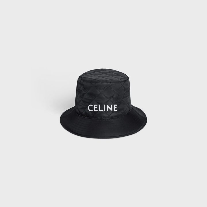 CELINE Bucket Hat In Nylon Twill Black