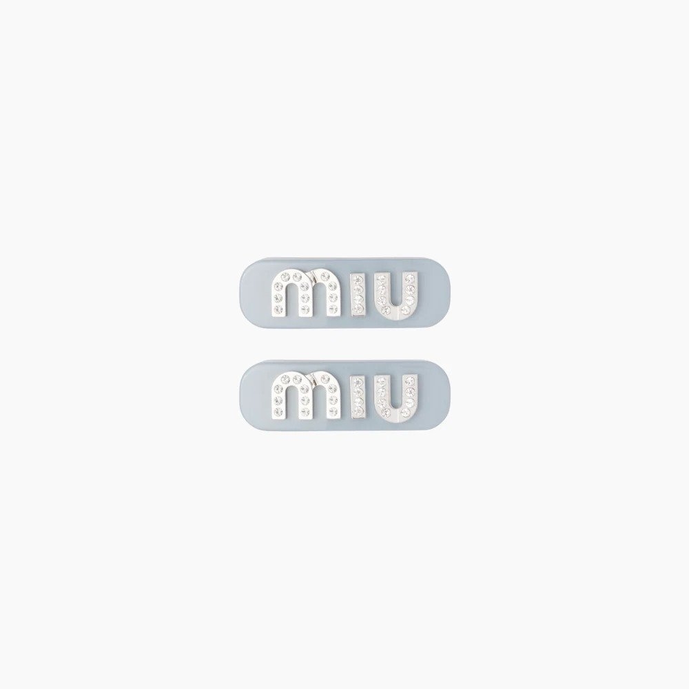 Miu Miu Plexiglas and Metal Hair Clip