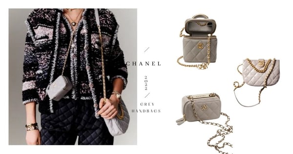 CHANEL韻味無窮的灰色調:藏了多款的小皮具手袋,華麗點綴金屬細節!