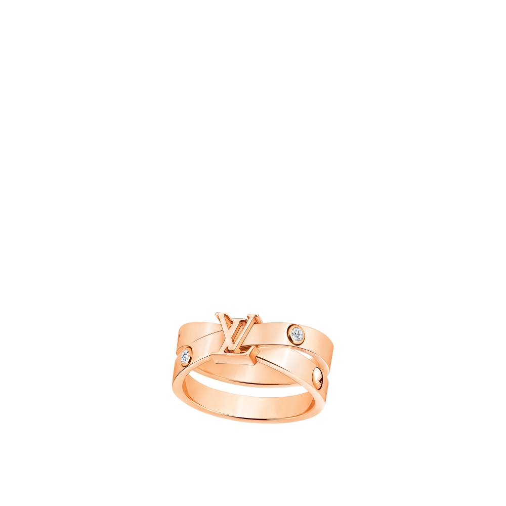 EMPREINTE DOUBLE RING, PINK GOLD AND DIAMONDS $41,000