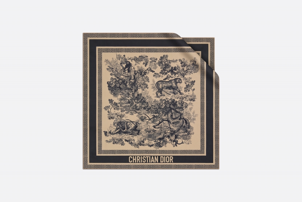 Dior Toile de Jouy Sauvage Square Scarf