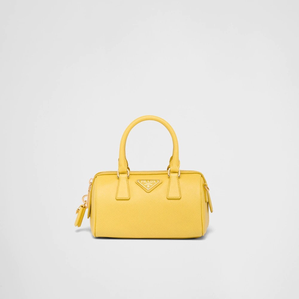 Prada Saffiano leather Top-Handle Bag-Sunny Yellow
