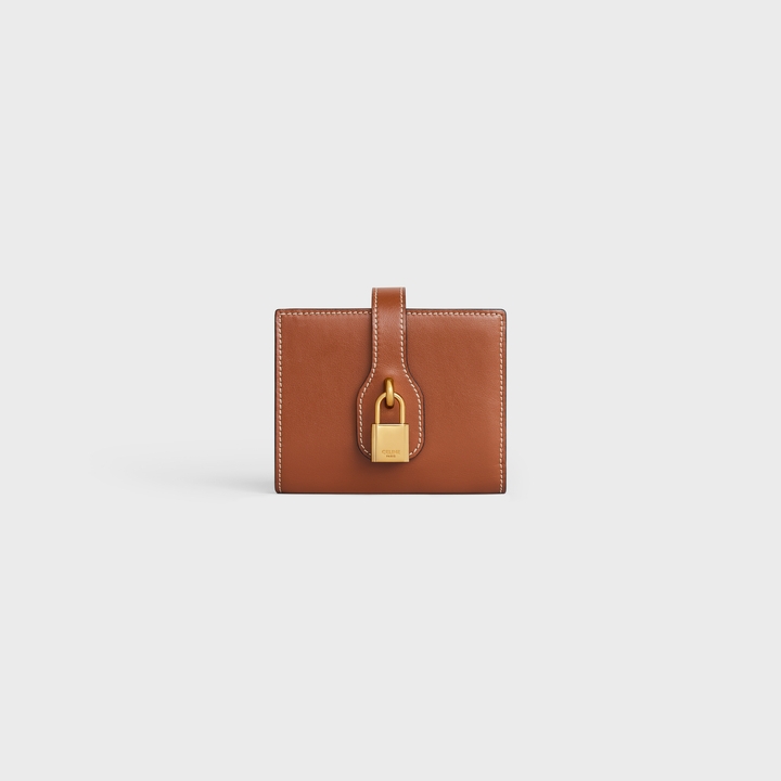 Small Strap Wallet In Smooth Calfskin Tan