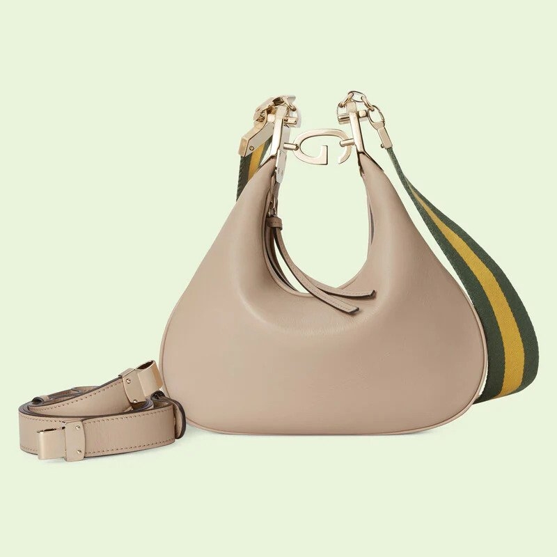 Gucci Attache Small Shoulder Bag-Oatmeal Leather
