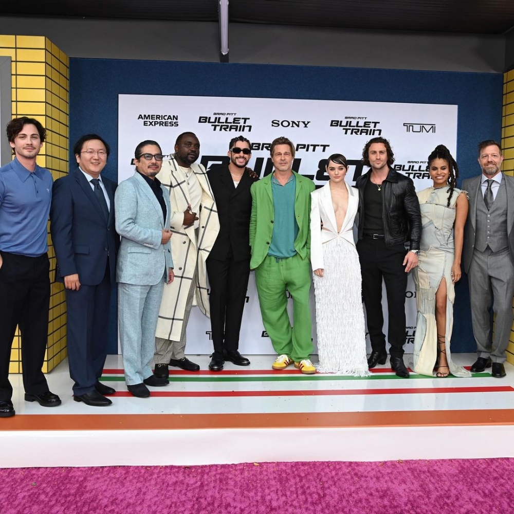 近日由Brad Pitt主演的電影《殺手列車》在全球進行首映會。