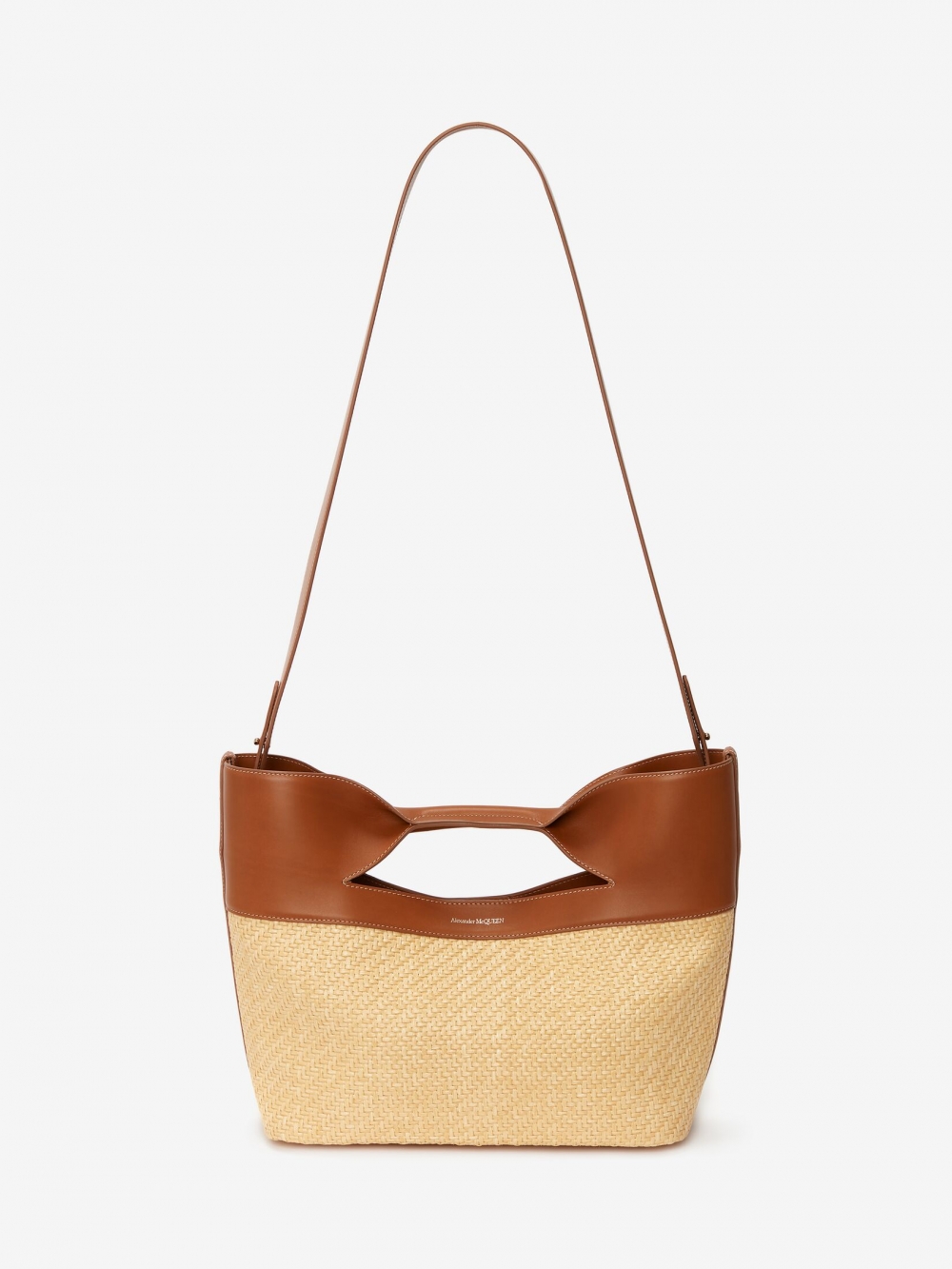 皮革拼接拉菲草版本。