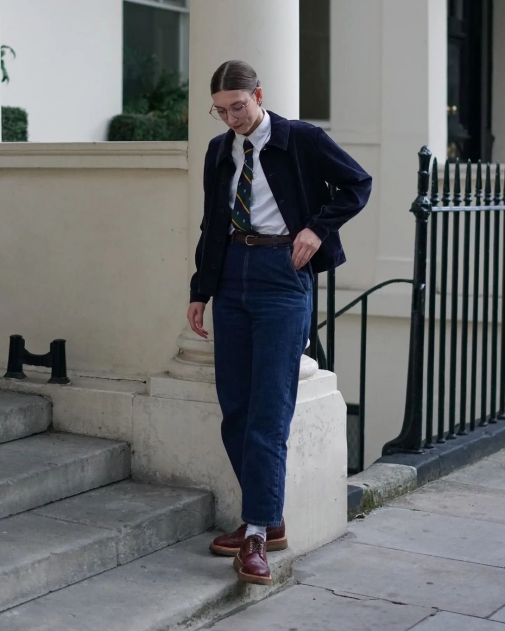 同一個領帶也能有不同的搭配。