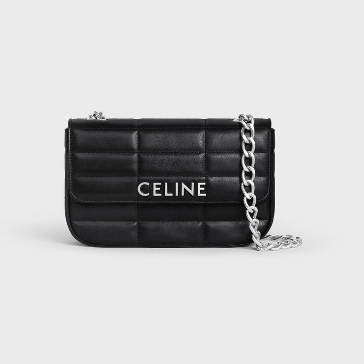 Chain Shoulder Bag Matelasse Monochrome-Black