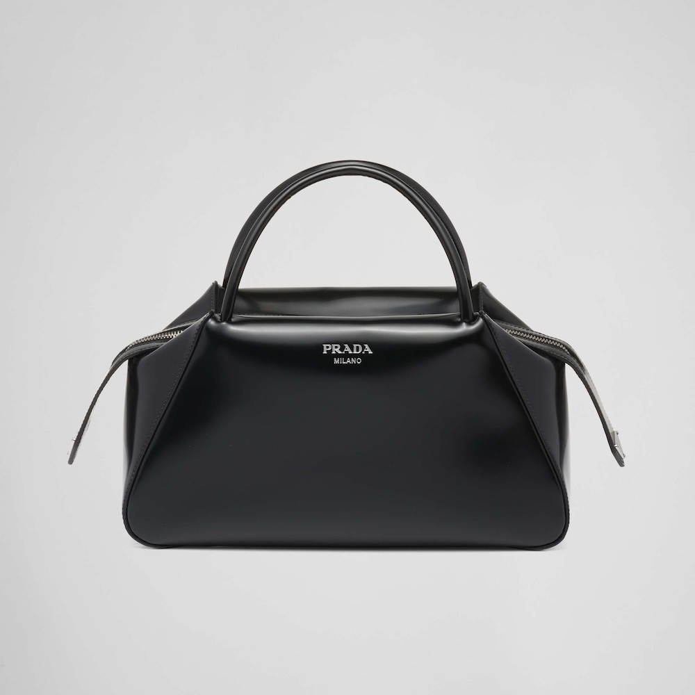 Medium brushed leather Prada Supernova handbag-Black