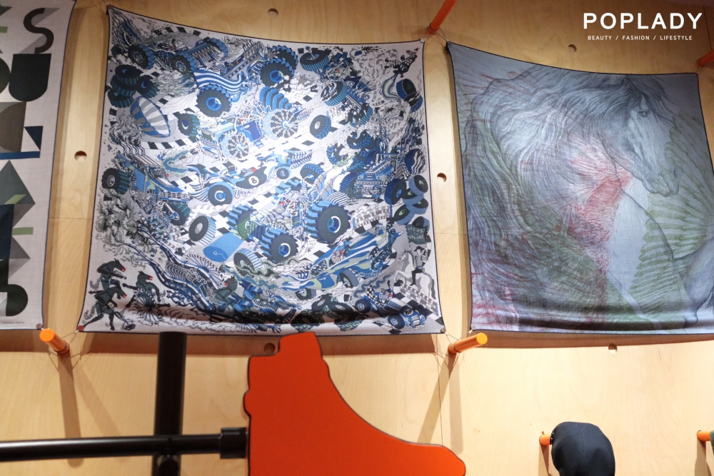 場內也展示著不同類型的Hermès單品。