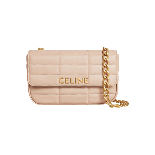 Chain Shoulder Bag Matelasse Monochrome-Nude