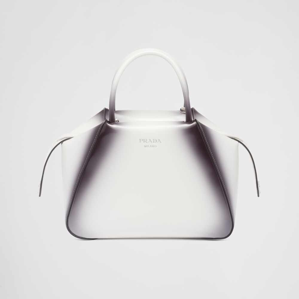 Small brushed leather Prada Supernova handbag-White