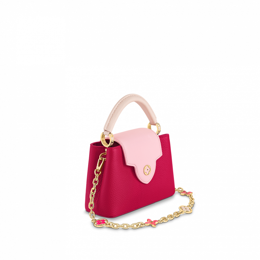 洋溢著柔美氛圍的Capucines手袋。