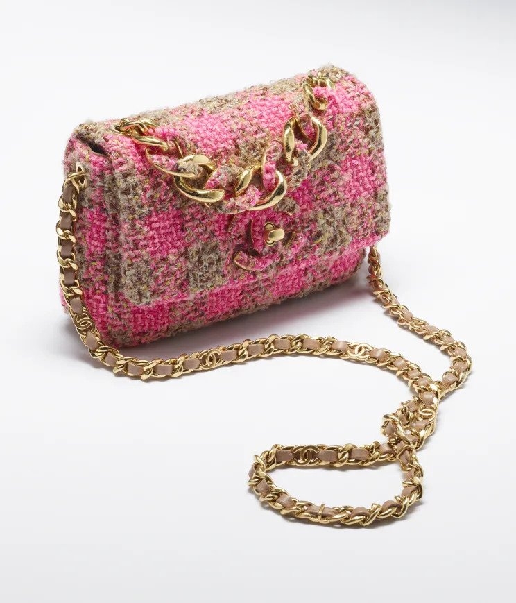 CHANEL Small Flap Bag斜紋羊毛。