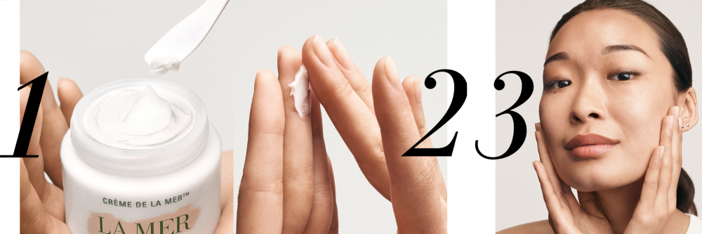 Crème de la Mer 精華面霜的使用方法十分簡單,只須以手指乳化面霜至透明狀,就能令當中精華徹底釋放。