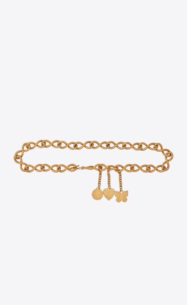 Saint Laurent Infinity Chain Charm Belt