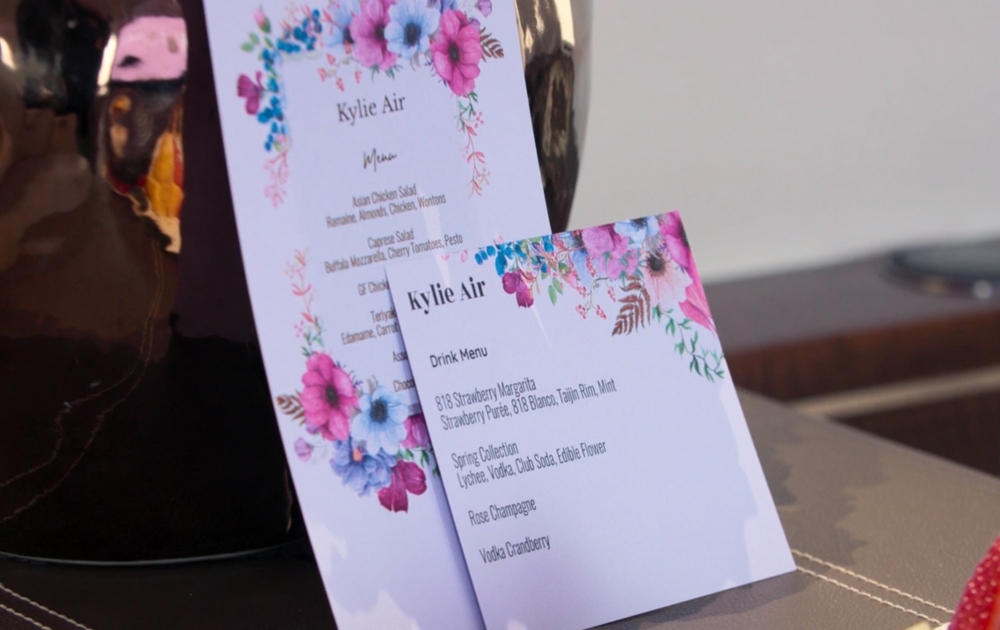 Kylie Jenner私人飛機菜單曝光
