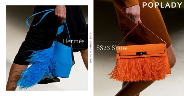 穿梭在暮靄時刻,Hermès新手袋極其唯美動人:Kelly Bag點綴上耀眼的羽毛流蘇!