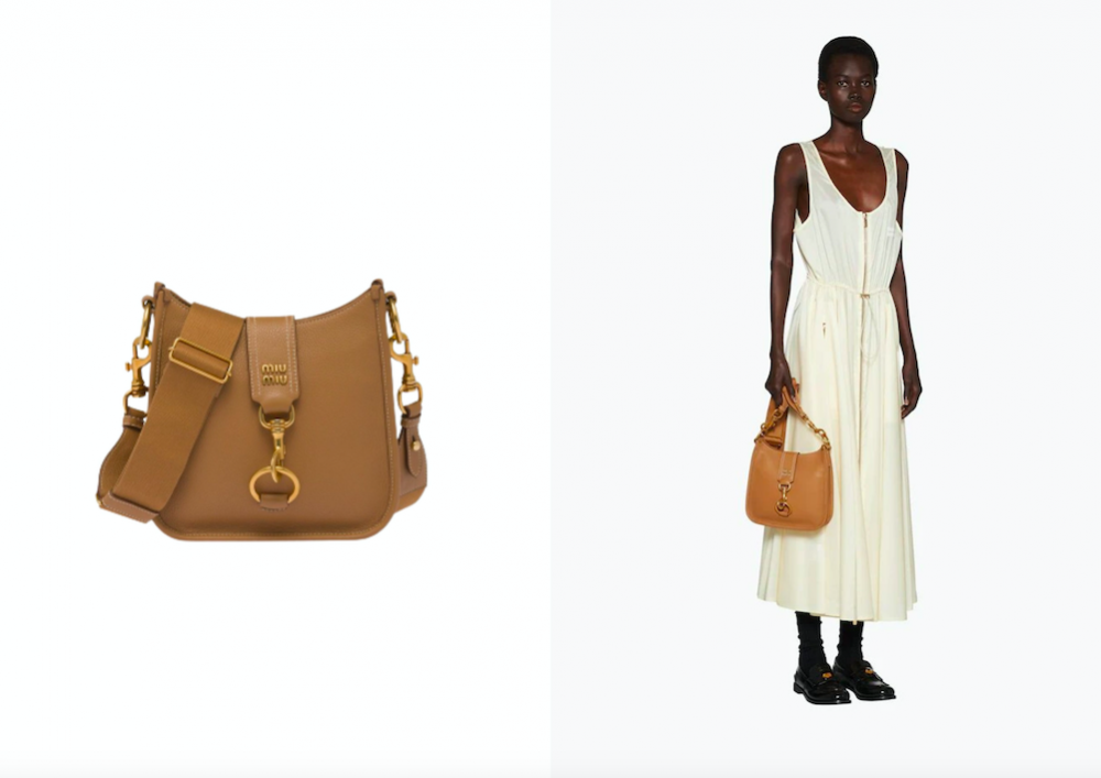 有著弧形的廓形,這款Leather Shoulder Bag時髦又可愛。