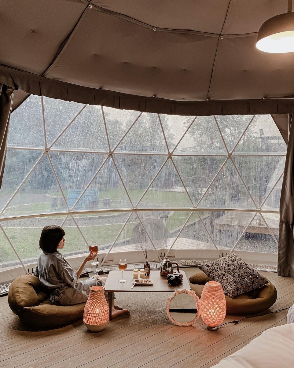 峇嵐杉丘的帳篷內部很高質感。