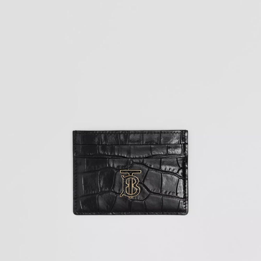 Embossed Leather TB Card Case