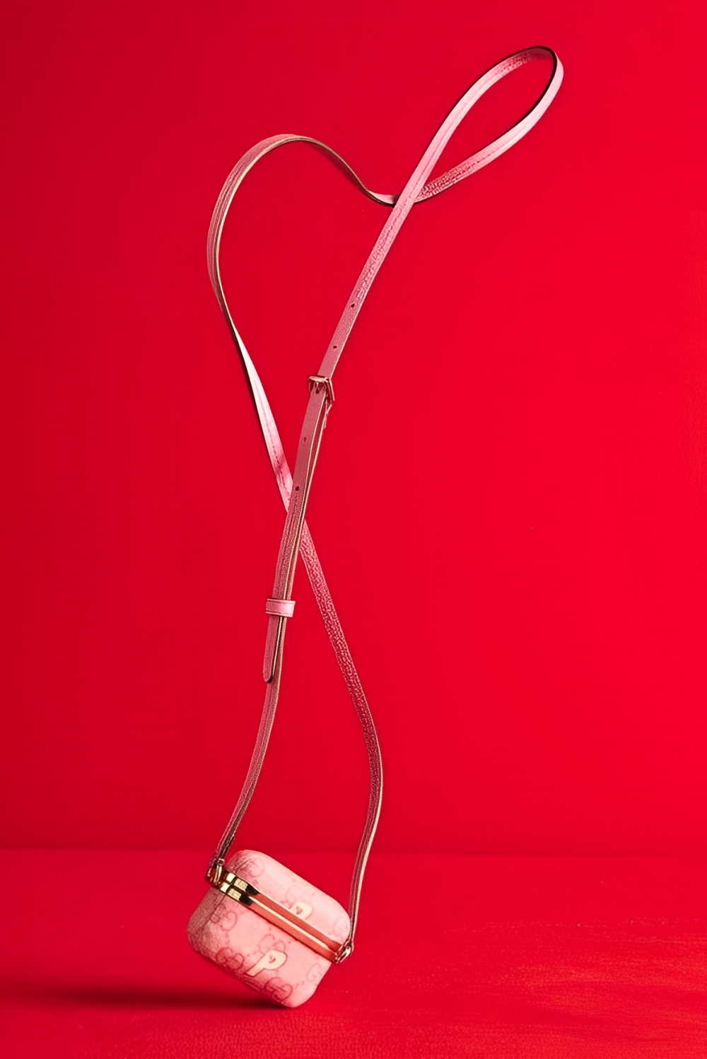 還有粉紅色且附背帶的的無線耳機盒。