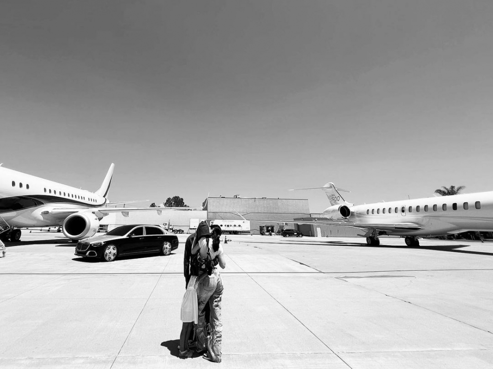 Kylie Jenner和男友Travis Scott的私人飛機