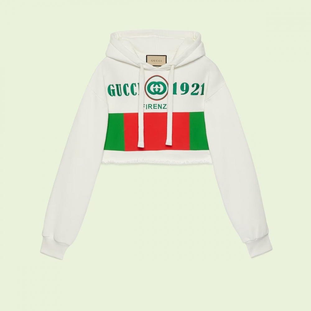 短版的Cotton Jersey Sweatshirt。